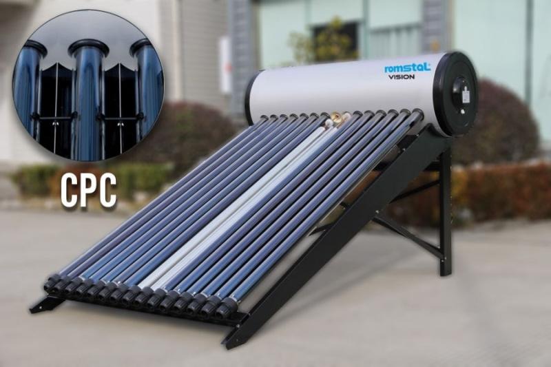 Panou solar cu tuburi vidate, Romstal 500, rezervor AISI316L, presurizat, 300 L, 1800/20 tuburi, 2.5 kW - imagine 2